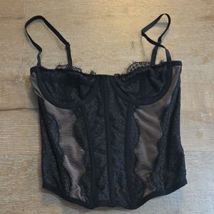 Urban Outfitters Black Lace Bustier